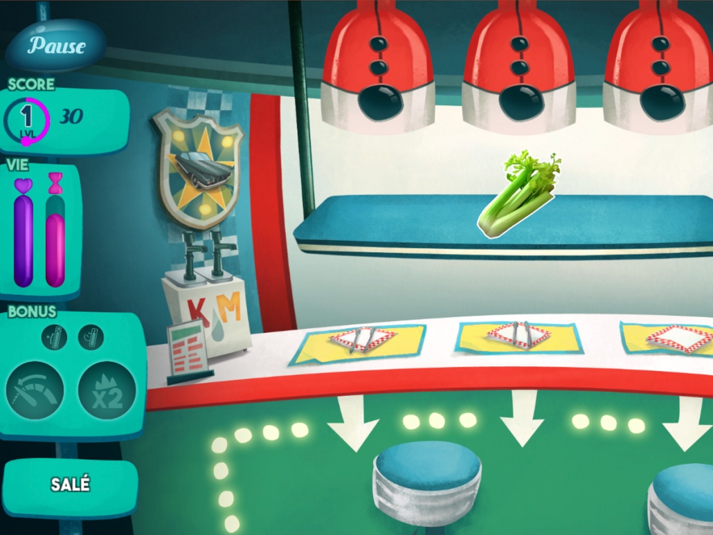Neuria a développé le jeu The Diner qui permet au joueur d'abandonner progressivement ses mauvaises habitudes alimentaires