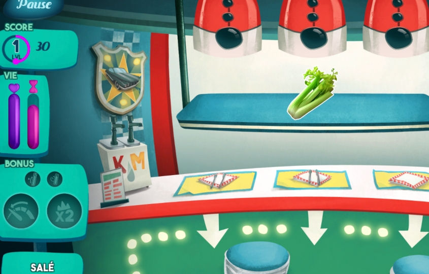 Neuria a développé le jeu The Diner qui permet au joueur d'abandonner progressivement ses mauvaises habitudes alimentaires